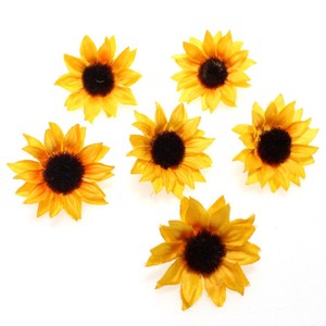 48 Sonnenblumenkpfe 3,5cm Streudeko Blume Sonnenblume knstlich Streuteile