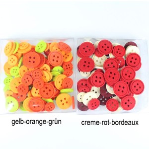 108 Filzkn�pfe Kn�pfe Filz Streudeko je in 3 Gr��en + 3 Farben sortiert Deko Dirndlkn�pfe