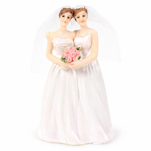 Hochzeitspaar Frauen Br�ute Polyresin H10,7cm Brautpaar Tortenfigur