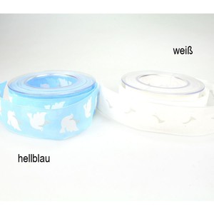 20m Dekoband Chiffon Taube B40mm Schleifenband Geburt Taufe Kommunion Konfirmation