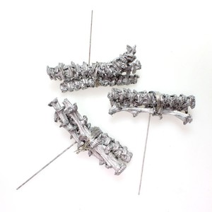 5 B�ndel Banana stem am Stab silber Exoten Floristik Bananen Stiel getrocknet