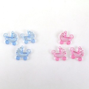 16 Kinderwagen Wiegen 3,5cm Acryl Streuteile Taufe Geburt Baby Deko Tischdeko