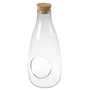 Pflanzglas H33cm 15cm m �ffnung Ballon Glas XXL klar Korken Pflanzgef�� Blumen