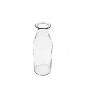 Flasche ca 150ml H14cm 4,8cm klar Glas Vase Milchflasche Blumenvase Dekoflasche