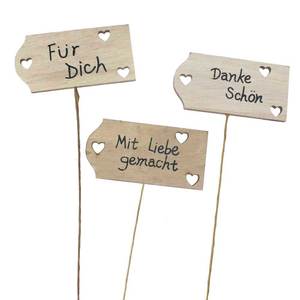 12 Stecker Holz Schild L25cm Sprche Fr Dich mit Liebe gemacht Dankeschn DIY