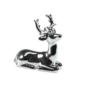 1 Hirsch stehend ca 16x12cm  o. liegend 11x11cm Porzellan Elch Hirschfigur Reh