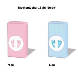 10 Papier Taschent�cher Babyf��e Baby F��e Steps Girl Boy Gastgeschenk Taufe Geburt