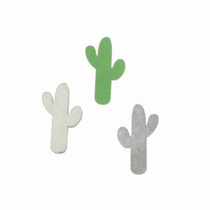 60 Kakteen 3x1,8cm Holz gr�n grau natur Kaktus W�ste Deko Streuteile Mexiko