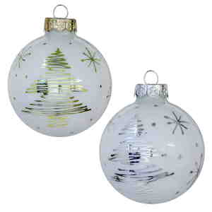 Weinachtskugel 75mm B�ume Sterne Christbaumkugel Baumschmuck Weihnachten Deko