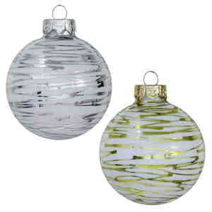 Weinachtskugel 75mm stilisiert Christbaumkugel Baumschmuck Weihnachten Deko