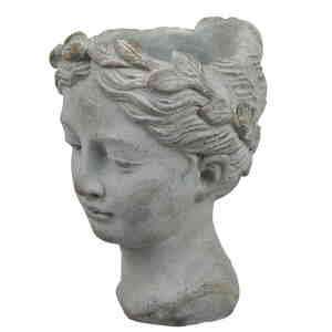 Pflanz Kopf H16cm Pflanztopf Bste Blumen Topf Schale bertopf wetterfest Beton