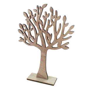 Lebensbaum Aufsteller Holz natur Deko Baum des Lebens Konfirmation Kommunion Taufe