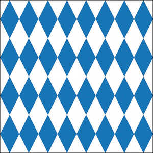 20 Servietten 33x33cm Bayern Raute blau wei Papierservietten Oktoberfest