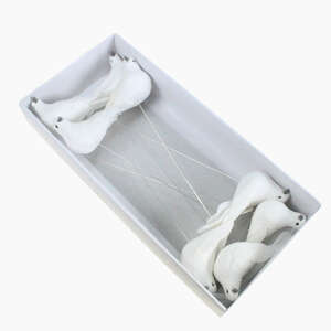 Taubenpaar wei� 9cm Turteltauben Braut Paar Vogelpaar Stiel V�gel Taube Hochzeit