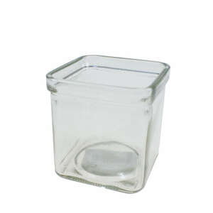 Windlicht Glas quadratisch 7,5x7,5x8cm Kerzenglas Teelichtglas