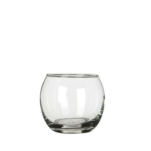 Windlicht Glas klar Kugel H6,5cm 8cm Ballglas Kugelglas Teelichtglas Teelichthalter