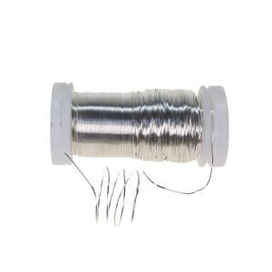100g Deko Lackdraht 0,5mm silber Eisendraht Bindedraht Basteldraht Wickeldraht