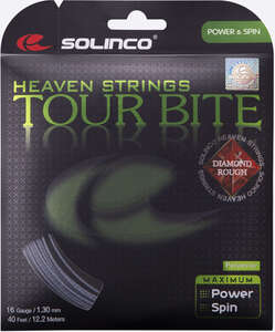 12m Solinco Tour Bite Diamond Rough Polyestersaite Spin + Kontrolle
