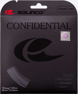 12m Solinco Confidential Polyestersaite Spin + Kontrolle