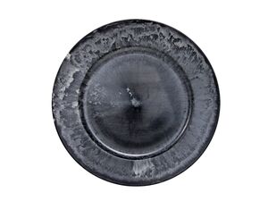 Dekoteller anthrazit flach Recycelter Kunststoff 33cm H1,8cm