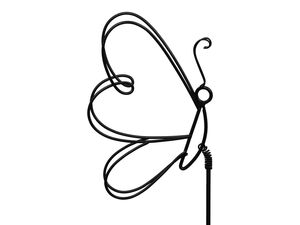 Gartenstecker Schmetterling Metall schwarz 70 cm Beetstecker Gartendeko