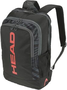 HEAD Base Backpack 17L Tennisrucksack schwarz orange mit Schl�gerfach