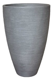 Pflanzkbel Vasenform Rillentopf rund aus Kunststoff