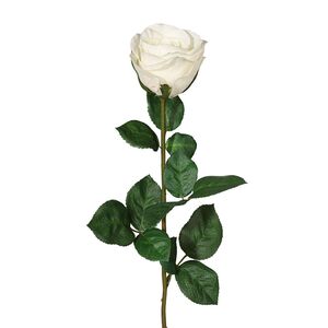 Gartenrose 68 cm Blte: 6 cm wei Langstiel Kunstblume Kunstrose 