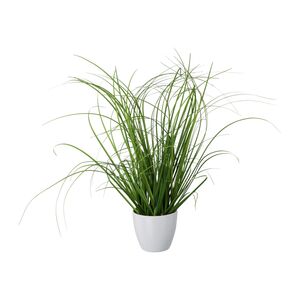 3er Set knstliche Grasbsche 40 cm im weien Kunststofftopf - Dekoration fr Ihr Zuhause