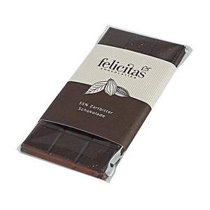 Tafelschokolade Zartbitter 55% von der der Confiserie Felicitas (100 g)