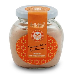 Weier Schokoaufstrich mit Erdbeeren von der Confiserie Felicitas (400 g)