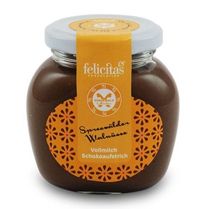Vollmilch Schokoaufstrich mit Waln�ssen von der Confiserie Felicitas (400 g)