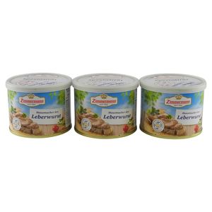 Hausmacher Leberwurst von Zimmermann 3er Pack(3 Dosen � 200 g)