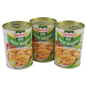 BIO Ravioli Bolognese 3er Pack (3 Dosen  400 ml)