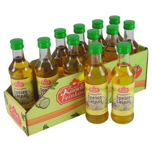 Speiselein�l kaltgepresst von Kunella Feinkost (12 Flaschen � 100 ml)