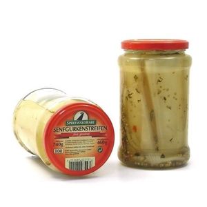 Senfgurkenstreifen von Spreewald-Rabe (720 ml Glas)