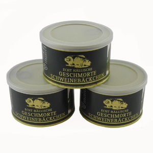 Echt Hllische Geschmorte Schweinebckchen von der BESH (3 Dosen  400 g)