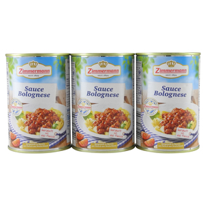 Sauce Bolognese von Zimmermann - 3er Pack (3 Dosen � 400 ml)