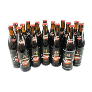 Lausitzer Porter Schwarzes (Schwarzbier / 16 Flaschen  0,5 l / 4,4 % vol.)
