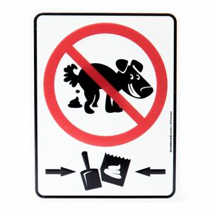 Rahmenlos Blechschild: kein Hundeklo, bitte aufsammeln