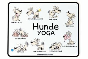 Rahmenlos Blechschild: Hunde Yoga