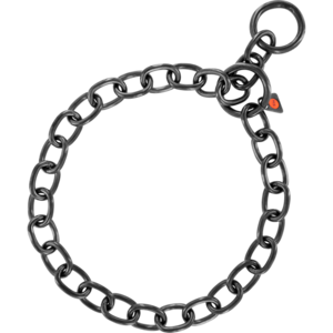 Edelstahl Halskette Inox Kettenhalsband 4mm schwarz medium extra stark