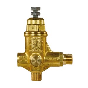 Interpump Umlaufventil K-1, Eingang 3/8 Zoll IG, Ausgang 1/2 Zoll AG, Bypass 1/2 Zoll AG, max. 250 bar, max. 80-C