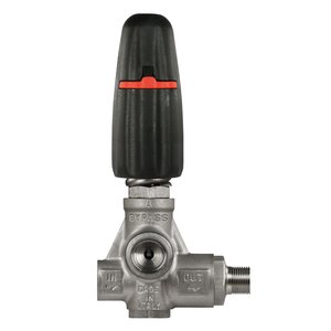 Interpump Umlaufventil H-253, Eingang 3/8 Zoll IG, Ausgang 3/8 Zoll AG, Bypass 3/8 Zoll IG, max. 250 bar, max. 80-C