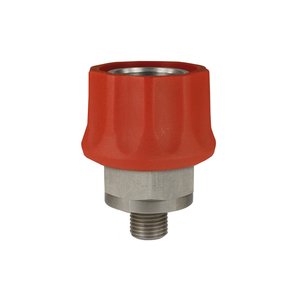 Schnellkupplung ST-45 rot, DN=10mm, E=1/4 AG, max. 250bar, max. 150-C, Edelstahl