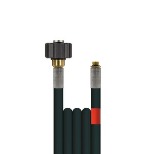 20m Rohrreinigungsleitung Polya, DN5, schwarz, M22 �berwurf auf 1/8 Zoll Aussengewinde, max. 20-C, max. 200bar