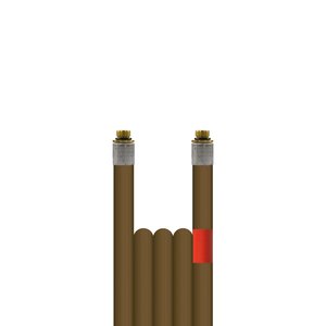 30m Rohrreinigungsleitung R+M 1, DN4, braun, 1/8 Zoll Aussengewinde auf 1/8 Zoll Aussengewinde, max. 99-C, max. 300bar