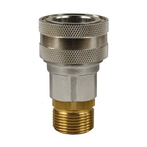 Schnellkupplung R+M, DN=10mm, E=M22 AG, max. 250bar, max. 150-C, Messing vern.