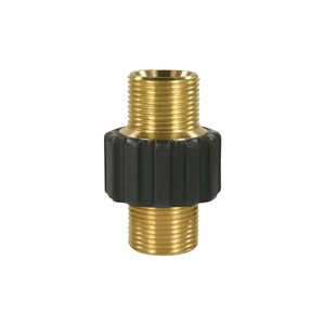 Schlauchverbinder M22 AG auf M22 AG, max. 400bar, Messing, SW 27