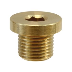 Stopfen 1/8 mit Rand, max. 250bar, Messing